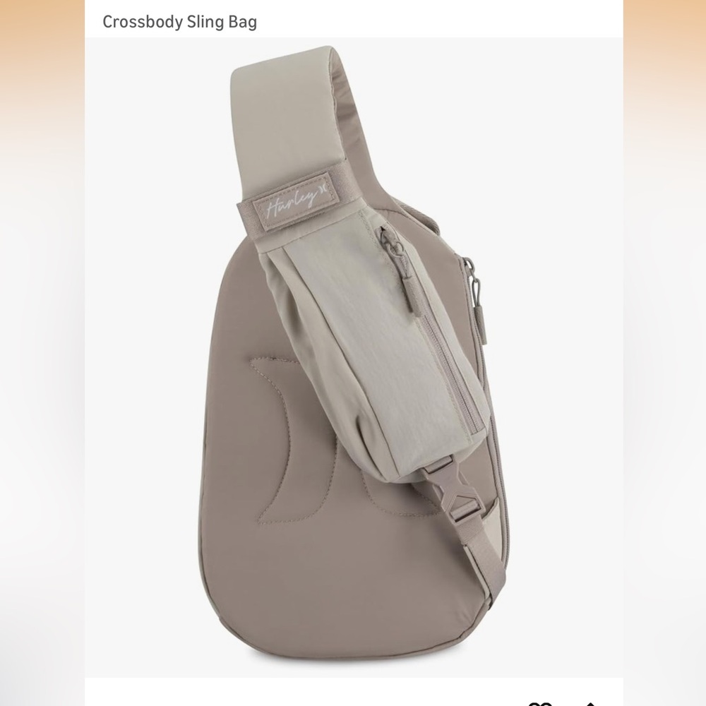 Hurley Sling Crossbody Bag in Light Taupe - Picture 2 of 6